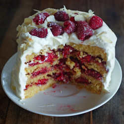 Raspberry and Almond Layer Cake
