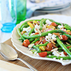 Green Beans with Tomatoes and Feta