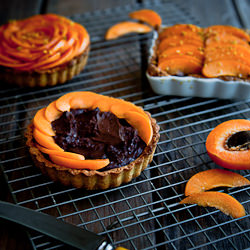 Apricot Pistachio Chocolate Tarts
