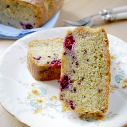 Rasberry Loaf Cake w/ Lime Drizzle