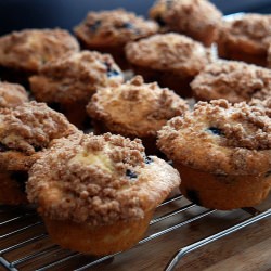 Double Blueberry Crumb Muffins