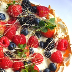 Berries and Lemon Curd Pavlova