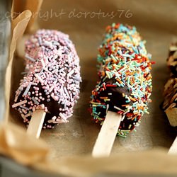 Frozen Bananas on a Stick