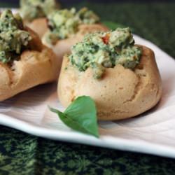 Basil Chicken Pesto Salad Puffs