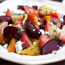 Warm Beet Salad with Goat Cheese