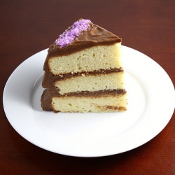 Yellow Cake with Chocolate Frosting