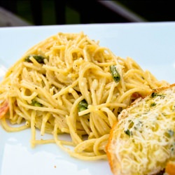 Pasta Carbonara w/ Green Beans