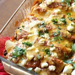 Mushroom and Black Bean Enchiladas