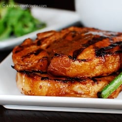 Pineapple Rum Glazed Pork Chops