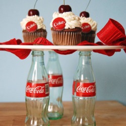 Cherry Coke Float Cupcakes
