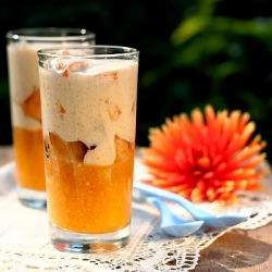 Peach Mousse with Peach Puree