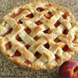 Peach Pie with Lattice Crust