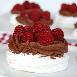 Raspberry & Choc Chantilly Pavlova