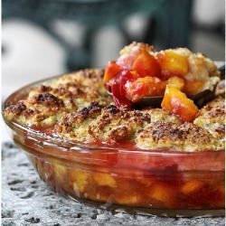 Cornmeal Drop-Biscuit Peach Cobbler