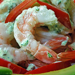 Avocado, Shrimp and Tomato Salad