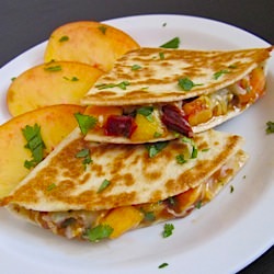 Peach Quesadillas