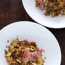 Lentils with Brussels Sprouts