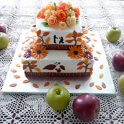 Fall-Themed Wedding Shower Cake