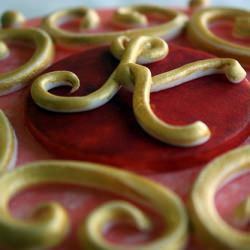 Monogrammed Birthday Cake