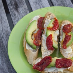 Avocado-Brie Bruschetta