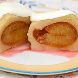 Potato Dumplings with Plums