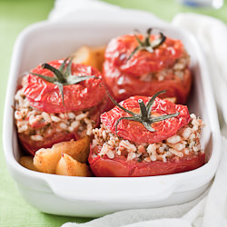 Tomatoes Filled with Rice