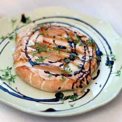Smoked Brie with Apple and Honey
