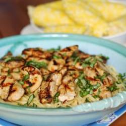 Grilled Chicken with Lemony Pasta