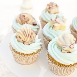 Chocolate Seashell Cupcakes