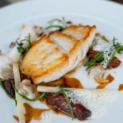 Panfried Turbot, Samphire, Cockles