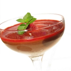 Chocolate Cream with Raspberries