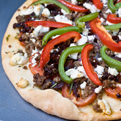 Lamb, Goat Cheese & Rosemary Pizza