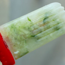 Cucumber-Basil Limeade Popsicles