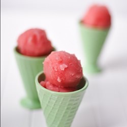 Watermelon Sorbet and Ginger Syrup
