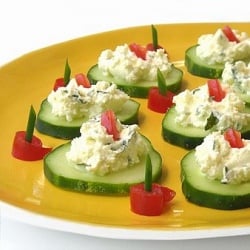 Cucumber with Herb Cheese