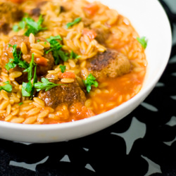 Meatballs with Tomato Risoni