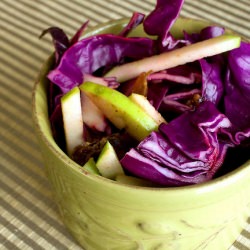 Red Cabbage and Green Apple Slaw