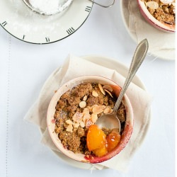 Peach and Buckwheat Crumble