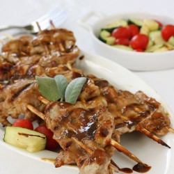 Pork Skewers Molasses Sage