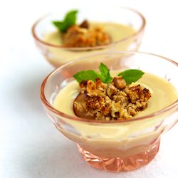 Almond – Walnut Topped Plums