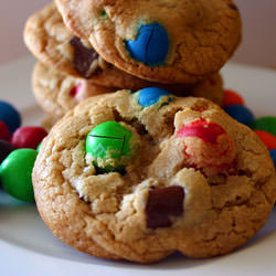 Chocolate Chunk Pretzel M&M Cookies