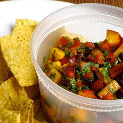 Quick Chipotle Peach Salsa