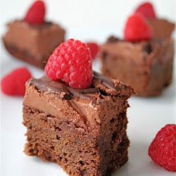 Chocolate Raspberry Truffle Brownie