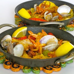 Spaghetti Squash Paella Marinera