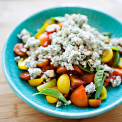 Tomato Basil and Blue Cheese Salad