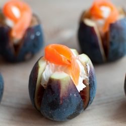 Figs w/ Cream Cheese & Smoked Salmon
