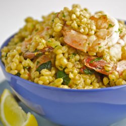 Sauteed Wheat Berries with Shrimp