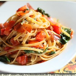Truffle Linguine w/ Tomato Pancetta
