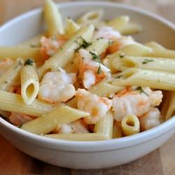 Garlic Shrimp Penne