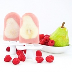 Raspberry Pear Crisp Popsicles
